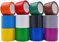 WOD VTC365 Rainbow Pack Vinyl Pinstriping Tape, 4 inch x 36 yds. (Pack of 12) for School Gym Marking Floor, Crafting, & Stripping Arcade1Up, Vehicles and More