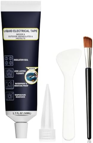 Liquid Electrical Tape Waterproof Insulation Brush-On Marine Auto 1,7oz