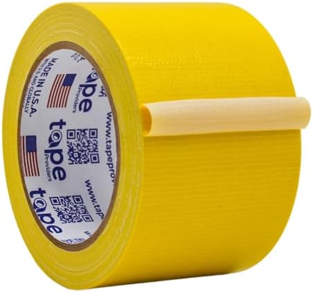 WOD DTC10 Advanced Strength Industrial Grade Yellow Duct Tape, 3 inch x 60 ft. Waterproof, UV Resistant For Crafts & Home Improvement
