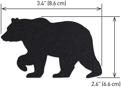 GEAR AID Tenacious Tape Repair Patches – Peel-and-Stick Nylon Gear Patches for Jackets, Tents, Sleeping Bags, Backpacks, and Outdoor Gear – Fix Rips, Tears, and Holes, 3 Patches, Bear