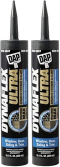 DAP Dynaflex Ultra Advanced Exterior Sealant, Iron Gray, 10.1 Oz (7079818215) (Pack of 2)