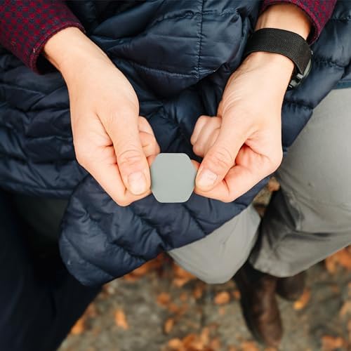 GEAR AID Tenacious Tape Hex Repair Patches, 2.5" & 1.5", Gray, 4 Count | Pre-Cut Peel-and-Stick Repair Patches for Fixing Holes, Tears and Burns in Jackets, Tents, Sleeping Bags and Gear