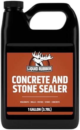 Liquid Rubber Concrete & Stone Sealer, Clear, Waterproof, Satin, 1 Gallon