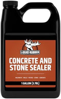 Liquid Rubber Concrete & Stone Sealer, Clear, Waterproof, Satin, 1 Gallon