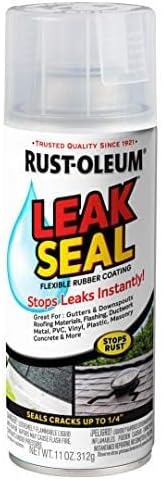 Rust-Oleum 265495 LeakSeal Flexible Rubber Coating Spray, 11 Ounce, Clear