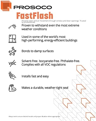 PROSOCO FastFlash | Waterproof and Airtight Fluid-Applied Flashing Membrane - Trusted by Professionals (4)