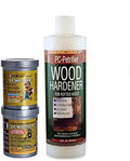 PC-Products PC-Woody Wood Repair Epoxy Paste, Two-Part 12 oz, and PC-Petrifier Wood Hardener 16 oz, Kit