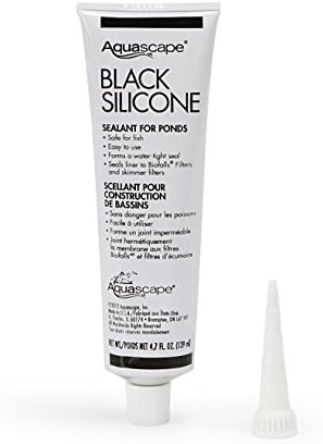 Aquascape Black Silicone Sealant – Fish-Safe Waterproof Silicone for Ponds, Aquariums, Terrariums, and Home Repairs, 4.7 oz Tube, 22010