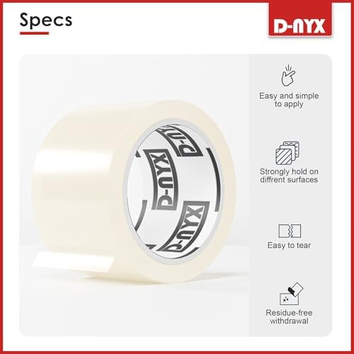 D-NYX Window Sealing Tape 1 Pack Transparent Sealing Heavy-Duty Residue-Free RV Insulation for Doors and Windows, Clear Weather Stripping Draft Isolation Tape (2 Pack 2 inch)