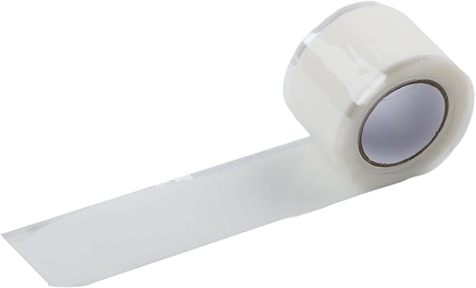 Self-Fusing Silicone Tape for Pipe Repair, 1.5M x 2.5cm Waterproof Sealant for Plumbers and Electricians, Fixes Leaks in Hoses Cables and Electrical Connections Without, Black(white)