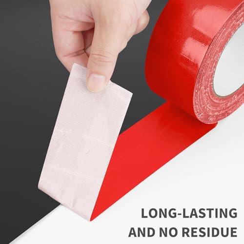 Red Duct Tape Heavy Duty Waterproof Strong Tape 40 Yards 2 Inch 9 Mils | 9 Mils Thickness, Strong Adhesive Sticky, No Residue, Easy Tear by Hand, Home Repairs Crafts Packing HVAC and Construction