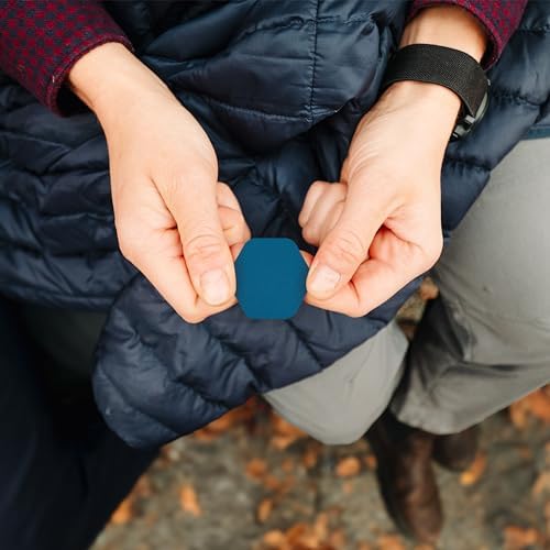 GEAR AID Tenacious Tape Hex Repair Patches, 2.5" & 1.5", Blue, 8 Count | Pre-Cut Peel-and-Stick Repair Patches for Fixing Holes, Tears and Burns in Jackets, Tents, Sleeping Bags and Gear