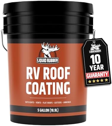 Liquid Rubber RV Roof Coating - Solar Reflective Sealant - 1qt EPDM Primer, 4 Tube of Lap Sealant