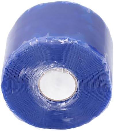 Cosiki Self Fusing Silicone Tape, Black Leak Seal Tape, Pipe Repair Wrap with 2.5mpa Tensile Strength, 50C to 260C, Ideal for Emergency Pipe Repair & Hose Fixation, 1.97inx16.4ft (Blue)
