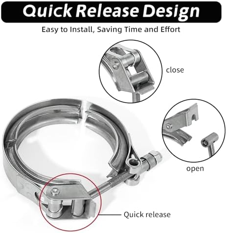 5" Quick Release V Band Clamp Stainless Steel 304 V-Band Bolt Clamp