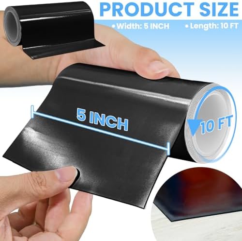 Tikfoam Waterproof Repair Tape for Fabric, Plastic, Awning, RV Underbelly, Tarp, Tent, Sail and Boat Cover Outdoor Repair Patch, Heavy Duty,5 Inch x 10FT Black