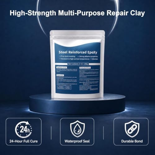 Epoxy Putty Fast Repair Epoxy Clay, Waterproof Heat-Resistant Epoxy High Strength Filler Putty, Fast Repair AB Two-Part Epoxy Clay Filler for Bonding Metal, Plastic, Wood, Tiles, Ceramics (3.5OZ/100g)