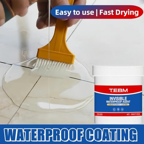 Waterproof Sealant Clear, Transparent Waterproof Coating Water-Based Invisible Repairing Leak Agent Roofs, Walls, Bathroom, Kitchen Indoor & Outdoor