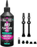 Muc-Off 1 Liter Tubeless Tire Sealant + 60mm Black Presta Valve - Bundle | Seals Punctures Up to 6mm | Ideal for MTB | Long-Lasting and Biodegradable