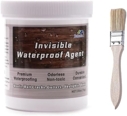 BABADA Transparent Waterproof Coating, 35oz Invisible Waterproof Agent Indoor & Outdoor Waterproof Sealant Water-Based Clear Sealant Waterproof 1KG
