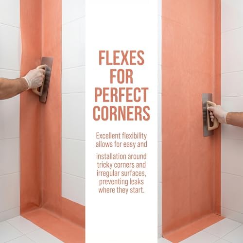 Waterproof Membrane for Shower 4 ft x 90 ft | 20Mils Thickness Waterproofing Membrane | Ideal for Shower, Tile Flooring, Sauna Bathroom Walls, Tile Underlayment