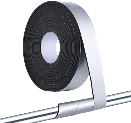 VEVOR Pipe Insulation Wrap, 32.8 FT x 2-inch Pipe Insulation Tape with Aluminum Foil Layer, Self-Adhesive Foam and Foil Pipes Wrap for Freeze Protection, Heat & Cold Resistant for Outdoor Indoor Use