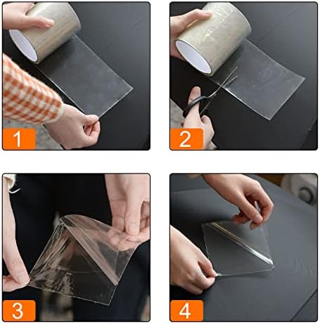 HARFINGTON Waterproof Patch Seal Tape 4" x5' Leak Repair Tape for Plastic Bucket/Basin Hoses Duct Pipes, Transparent