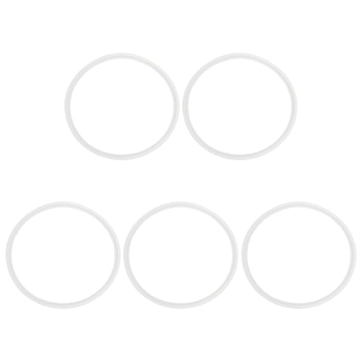 uxcell 5Pcs Silicone O Ring, 6.57" Silicone O-Rings Gasket Sealing Gasket Washers for 5.98" Clamp for Compressor Valves Pipe Repair Sink Plug Bathtub Plug Faucets, White