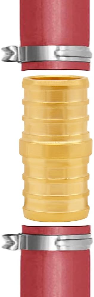 Uenede Brass 3/4 Inch PEX Coupling Crimp Pipe Tube Fitting Kit, 30PCS | PEX-B LF Connector Straight*10 + Elbow*10 + Tee*10
