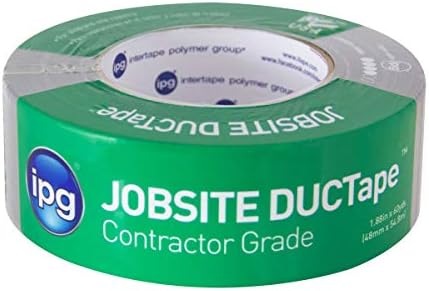 IPG JobSite DUCTape, Contractor Grade Duct Tape, 1.88" x 60 yd, Silver (Single Roll)