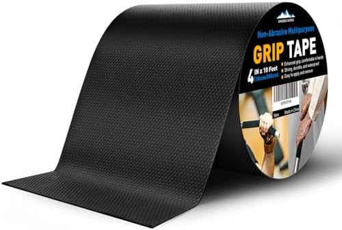 Rubber Grip Tape, 4 In x 10 Ft, Non-Abrasive Strong Adhesive Waterproof