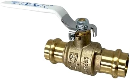 PROCURU 1-Pack 3/4-Inch Press Copper Ball Valve, Heavy Duty Brass Body, Full Port, LF Certified Safe (3BP075-1P)
