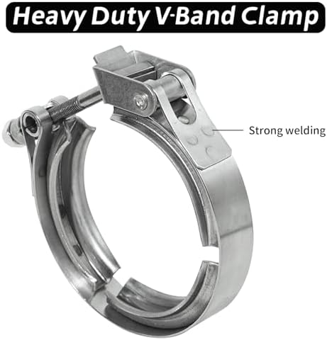 5" Quick Release V Band Clamp Stainless Steel 304 V-Band Bolt Clamp