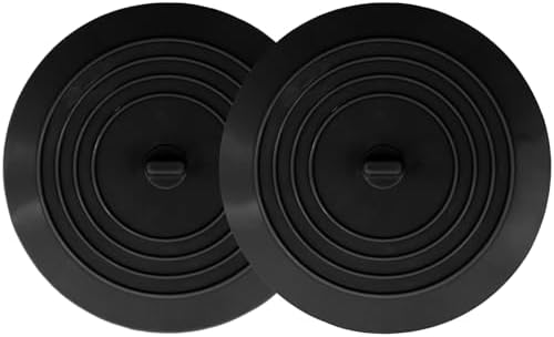 V-TOP Bathtub Drain Stopper 2 Pack, 5 inches Silicone Tub Stopper Shower Drain Cover, Bath Tub Plug Hair Stopper,Universal Flat Suction Renter Friendly Bath Accessories