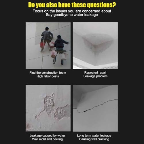 Invisible Waterproof Agent with Brush 300g Transparent Repairing Liquid Leak-Proof Sealant Glue Adhesive Clear Super Strong Adhesive Coating for Exterior Wall Cracks Tile Walls Toilet Leaks Etc