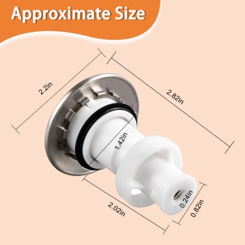 Drain Sink Stopper for Pfister 972-098J,Brushed Nickel Sink Plug Part, Bathroom Push & pop up Seal Drain Stopper Assembly 35338-06XX