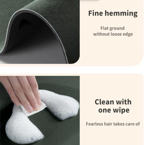 Super Absorbent & Non-Slip Bath Mat Kit | Waterproof Drip Rail, Shower Floor Protector & Door Seal Strip | Cut-to-Fit for Tub & Shower (Navy, 47''x12'')
