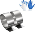 uxcell 2 Pcs Stainless Steel Flashing Roll, 5.9in x 3.3ft Metal Roof Panels 0.1mm Waterproof Sheet Roll with Cut Proof Gloves for House Repair, Roof Flashing, Sealing Windows Doors