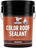 Liquid Rubber Color Roof Sealant - Flat & Metal, Clear, 5 Gallon