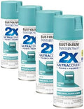 Rust-Oleum 334090 Painter's Touch 2X Ultra Cover Spray Paint, 12 oz, Satin Vintage Teal (Pack of 4)