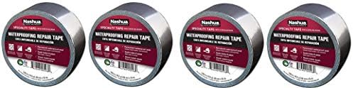 Nashua 361-11 Foil Tape for Waterproofing Repair, 11 mil Thick, 10 m Length, 48 mm Width, Aluminum (4)