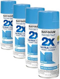 Rust-Oleum 334085 Painter's Touch 2X Ultra Cover Spray Paint, 12 oz, Satin Oasis Blue (Pack of 4)