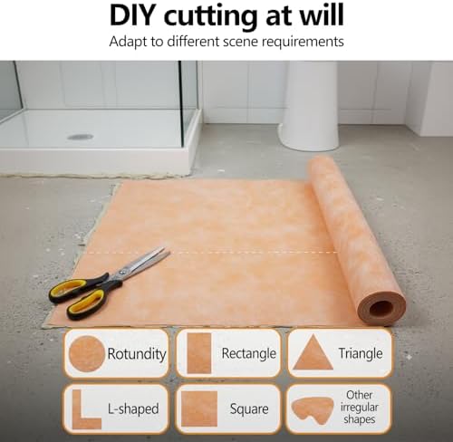 3.3 FT x 98.5 FT Waterproof Membrane for Shower, 23.6 mils Thick