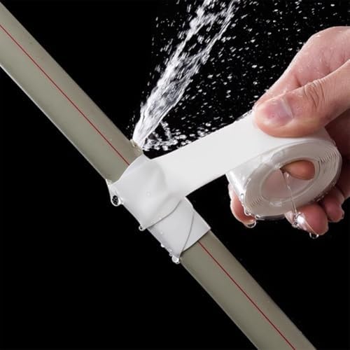 Waterproof Silicone Tape for Plumbing and Electrical Repairs Self Fusing Seal for Coaxial Cables and Hose Leaks (white)