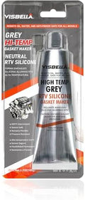 Visbella High Temperature RTV Silicone Gasket Maker, Sealed Oil Resistant Waterproof Quick Dry Liquid for Bonding Internal Combustion, Steam Turbines, Automotive Engine Parts 3.7OZ (Grey)