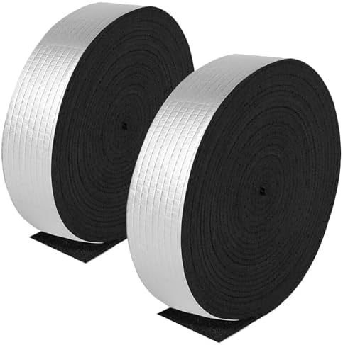 Pipe Insulation Wrap-2" X 33 ft Pipe Wrap Insulation Self-Adhesive Aluminum Foil Water Pipe Insulation Is Used For Anti-Freezing Protection Of Outdoor Water Pipes In Winter To Reduce Heat Loss