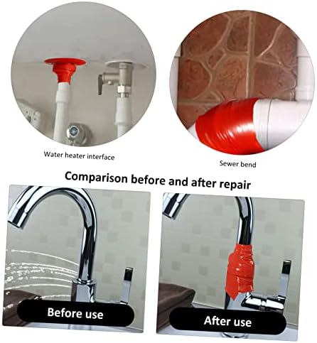 Zerodeko 3pcs Flexible Seal Tape for Pipes Self-Adhesive Repair Tape High-Pressure Leak Sealant for Plumbing Outdoor Use
