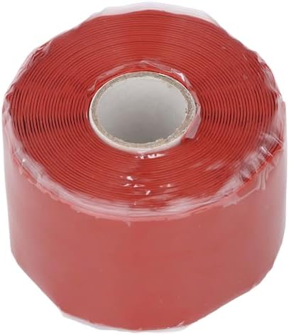 Cosiki Self Fusing Silicone Tape, Black Leak Seal Tape, Pipe Repair Wrap with 2.5mpa Tensile Strength, 50C to 260C, Ideal for Emergency Pipe Repair & Hose Fixation, 1.97inx16.4ft (Red)
