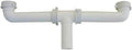 LASCO 03-4209 White Plastic Tubular 1-1/2-Inch by 16-Inch Center Outlet Drain Assembly for Kitchen Sink