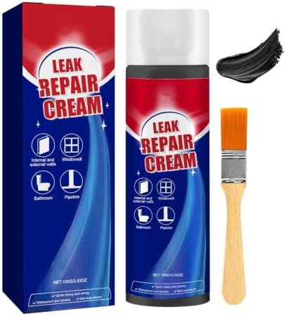 Waterproof Sealant Liquid - Quick Dry Leak Repair Coating | Long Lasting Liquid Sealant with Brush, 100mL Waterproofing Liquid for Wall, Roof, Window Frame, Bathroom, Concrete, and Gutter Sealing
